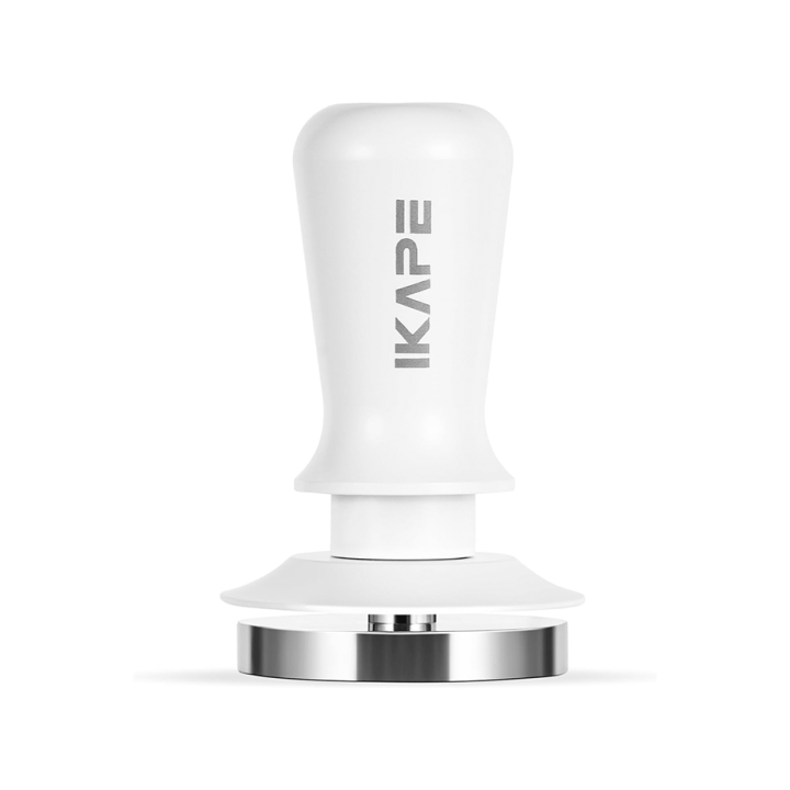 IKAPE V3 Kalibreret Tamper med Fjeder & Riller 58 mm Hvid