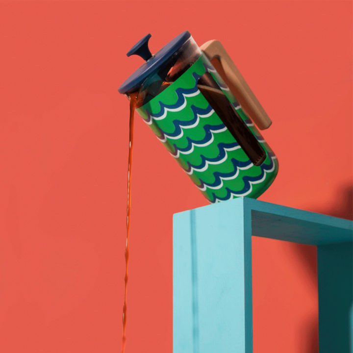 La Cafetière Pisa 8 Kop. Stempelkande Cyan Tides