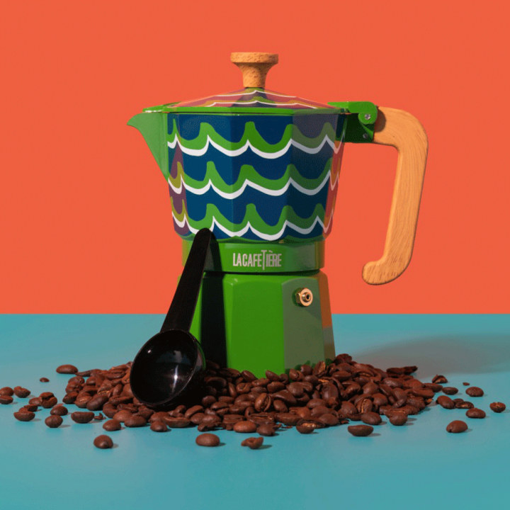 La Cafetière Venice 6 Kop. Espressokande Cyan Tides