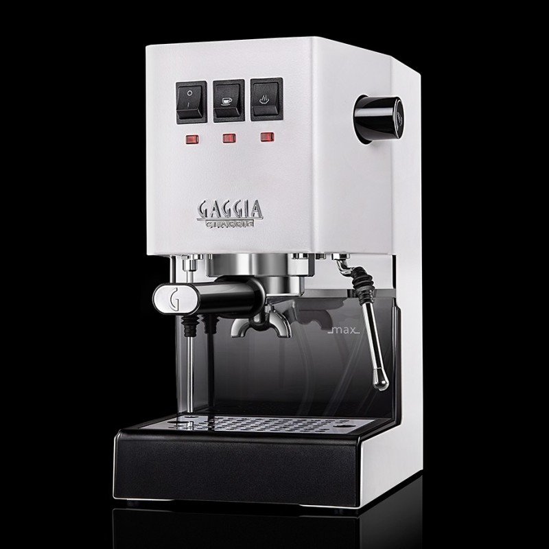 Gaggia Classic E24 Hvid Espressomaskine Inkl. Eureka Mignon Zero 55s & Baristaudstyr
