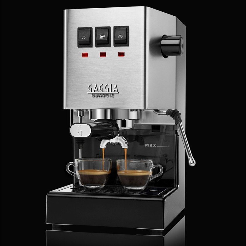 Gaggia Classic E24 Stål Espressomaskine Inkl. Eureka Mignon Zero 55s & Baristaudstyr