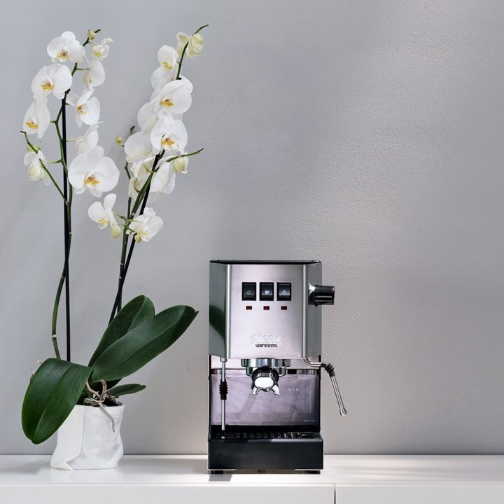 Gaggia Classic E24 Stål Espressomaskine Inkl. Baristaudstyr