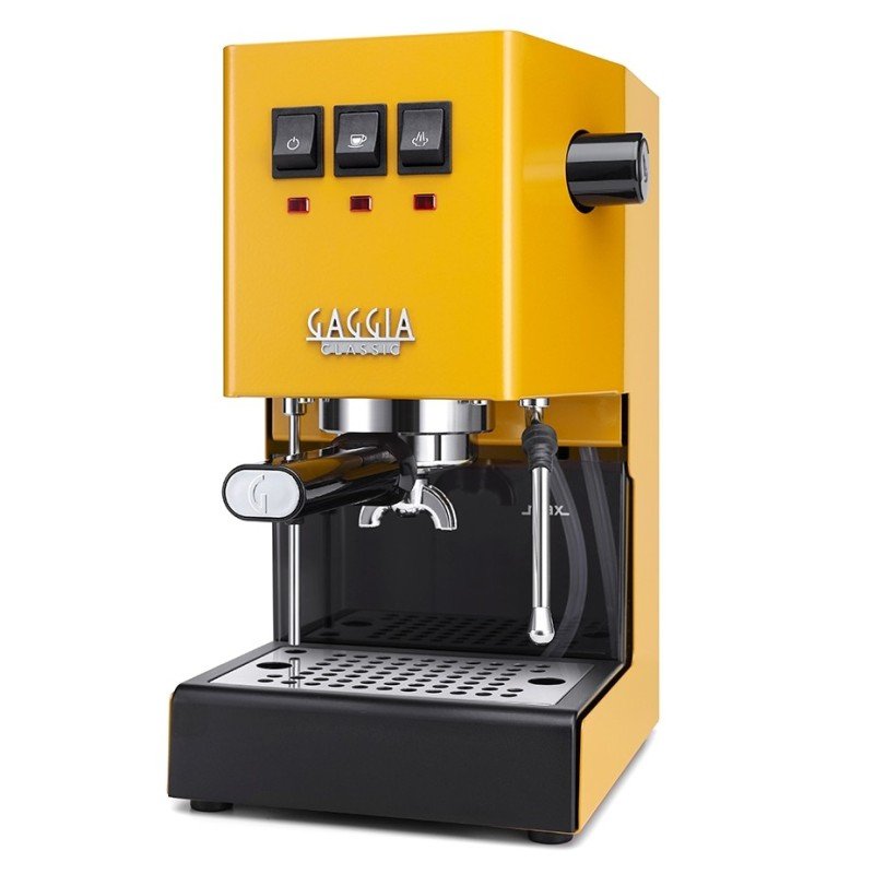 Gaggia Classic E24 Sunshine Yellow Espressomaskine Inkl. Eureka Mignon Zero 55s & Baristaudstyr