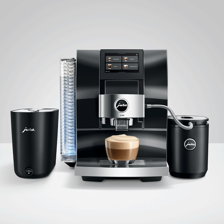 Jura Z10 (EB) Diamond Black Espressomaskine Inkl. Startpakke DK sprog, Rens, Afkalkning, Mælkebeholder & 3kg Rigtig Kaffe