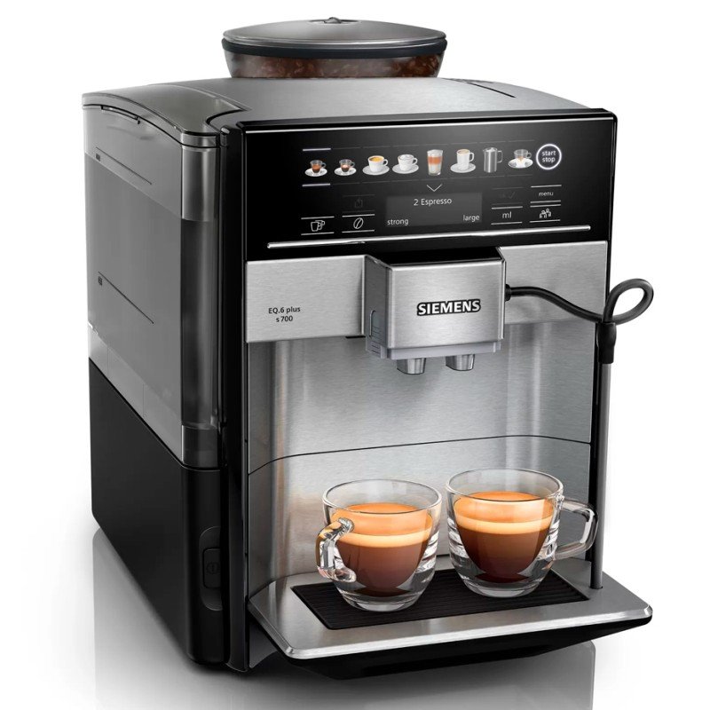 Siemens TE657313RW EQ6 Plus s700 Espressomaskine Inkl. Mælkebeholder & 3kg Rigtig Kaffe Hele kaffebønner