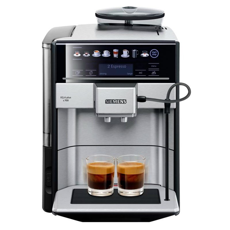 Siemens TE657313RW EQ6 Plus s700 Espressomaskine Inkl. Mælkebeholder & 3kg Rigtig Kaffe Hele kaffebønner