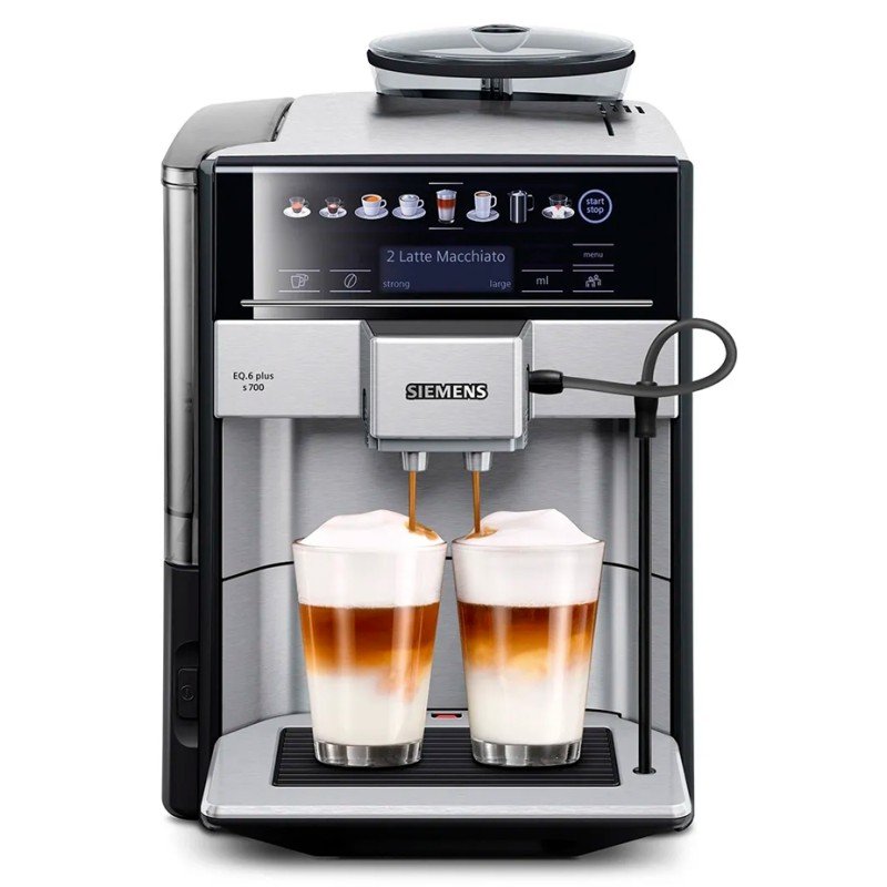 Siemens TE657313RW EQ6 Plus s700 Espressomaskine Inkl. Mælkebeholder & 3kg Rigtig Kaffe Hele kaffebønner