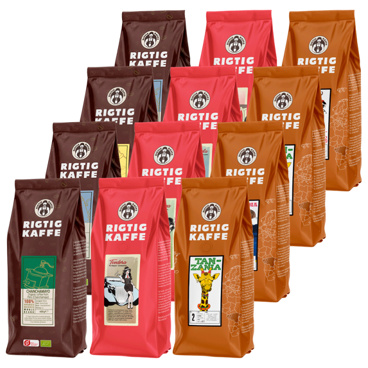 Rigtig Kaffe Mixpakke 5,2kg Hele kaffebønner