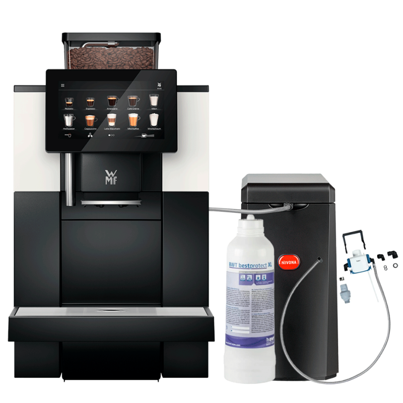 WMF 950S Hvid/Sort Espressomaskine Inkl. Vandfilter, Installationssæt & Cooler 1L