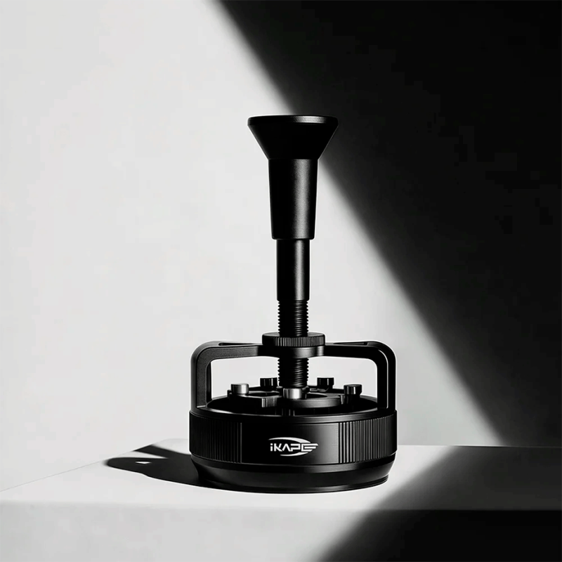 IKAPE One-Press Spring-Back Espresso WDT Tool 58 mm Sort