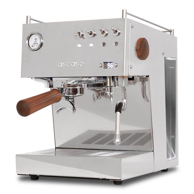 Ascaso Steel Duo PID Poleret Stål Espressomaskine Inkl. Eureka Mignon Libra 55 Chrome Espressokværn