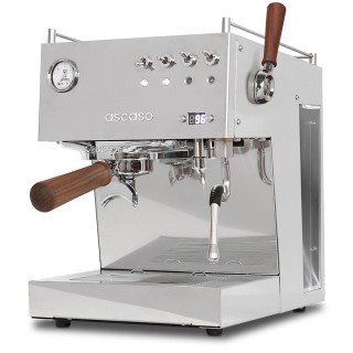 Ascaso Steel Duo Plus Poleret Stål Espressomaskine Inkl. Eureka Mignon Libra 55 Chrome Espressokværn & Baristaudstyr