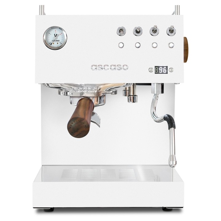 Ascaso Steel Duo PID White Espressomaskine Inkl. Eureka Mignon Libra 55 Chrome/Hvid Espressokværn & Baristaudstyr