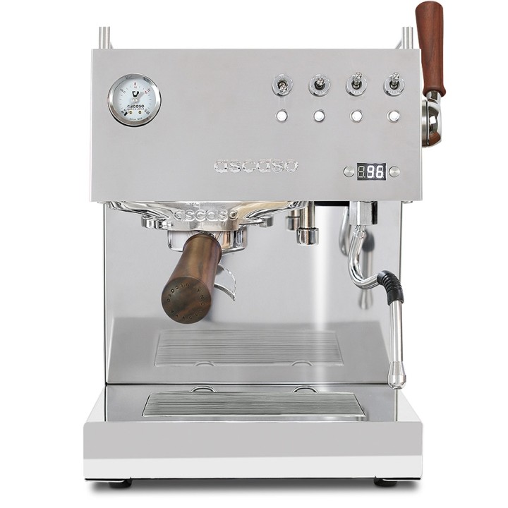 Ascaso Steel Duo Plus Poleret Stål Espressomaskine Inkl. Mahlkönig E64 WS Espressokværn Sort & Baristaudstyr