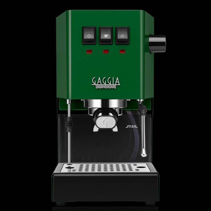 Gaggia Classic E24 Jungle Green Espressomaskine Inkl. Eureka Mignon Zero 65 Speedy Mat sort Espressokværn