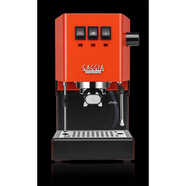 Gaggia Classic E24 Lobster Red Espressomaskine Inkl. Eureka Mignon Zero 65 Speedy Mat Sort Espressokværn