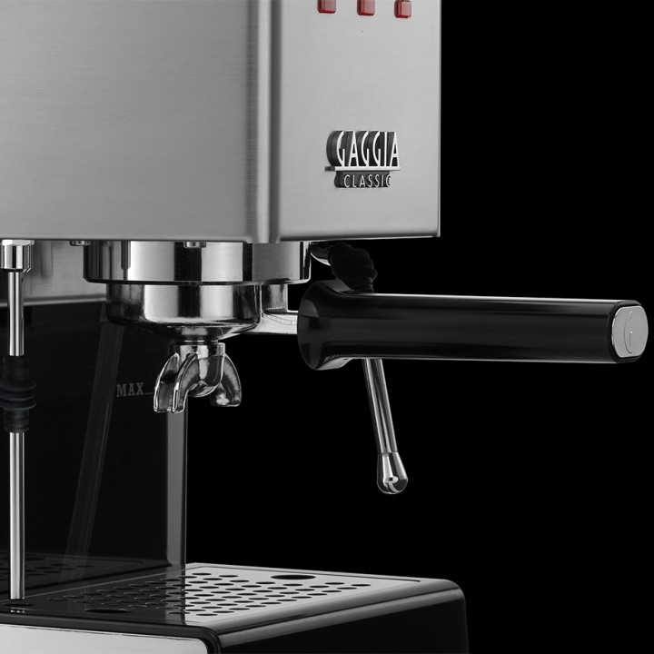 Gaggia Classic E24 Stål Espressomaskine Inkl. Eureka Mignon Zero 65 Speedy Mat Sort Espressokværn