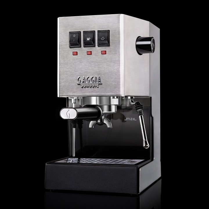 Gaggia Classic E24 Stål Espressomaskine Inkl. Eureka Mignon Zero 65 Speedy Mat Sort Espressokværn