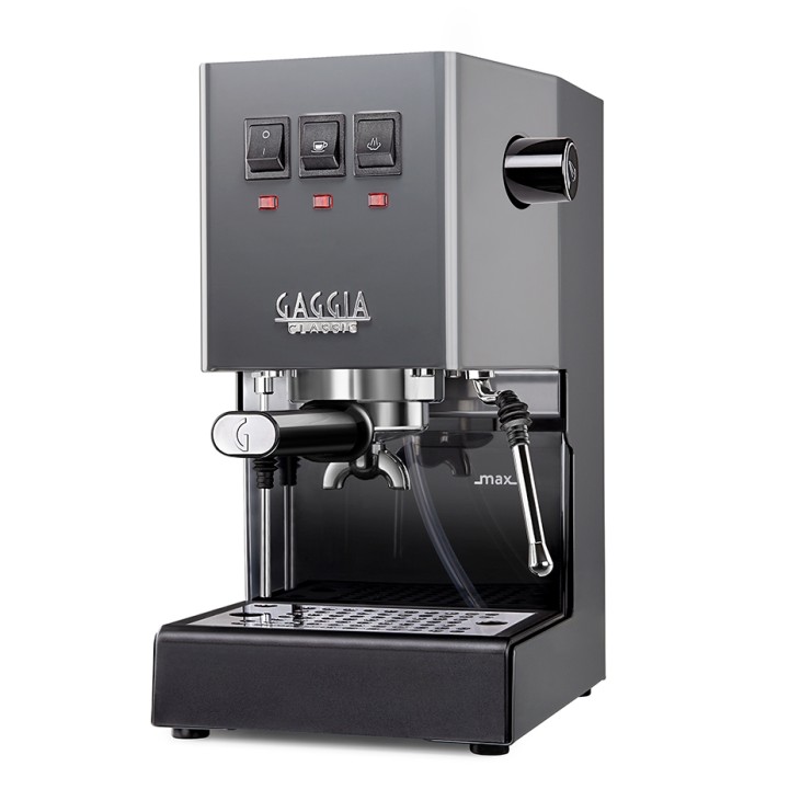 Gaggia Classic E24 Grå Espressomaskine Inkl. Eureka Mignon Zero 65 Speedy Mat Sort Espressokværn