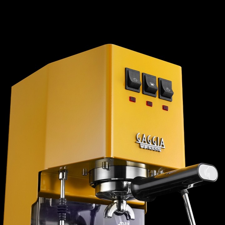 Gaggia Classic E24 Sunshine Yellow Espressomaskine Inkl. Eureka Mignon Zero 65 Speedy Mat Sort Espressokværn