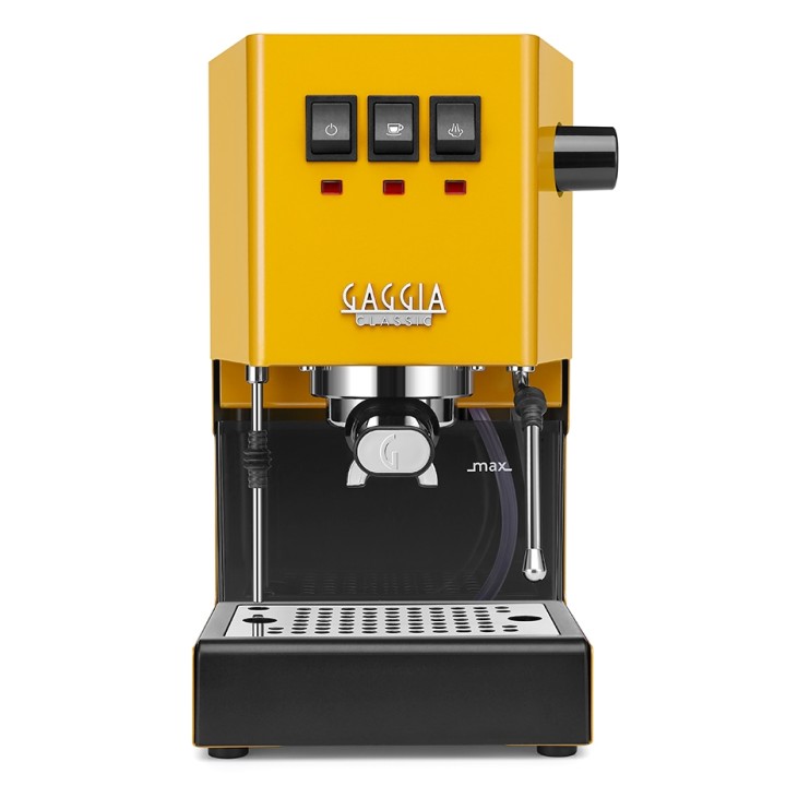 Gaggia Classic E24 Sunshine Yellow Espressomaskine Inkl. Eureka Mignon Zero 65 Speedy Mat Sort Espressokværn