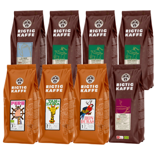Rigtig Kaffe Økologisk Mixpakke 3,3kg Hele kaffebønner