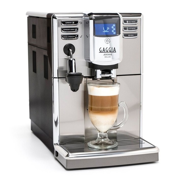 Gaggia Anima Deluxe Stål/Sort Espressomaskine Inkl. 6x400g Rigtig Kaffe Organic