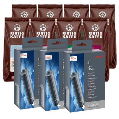 Jura Plejepakke - Claris Smart Inkl. 8x400g Rigtig Kaffe Organic