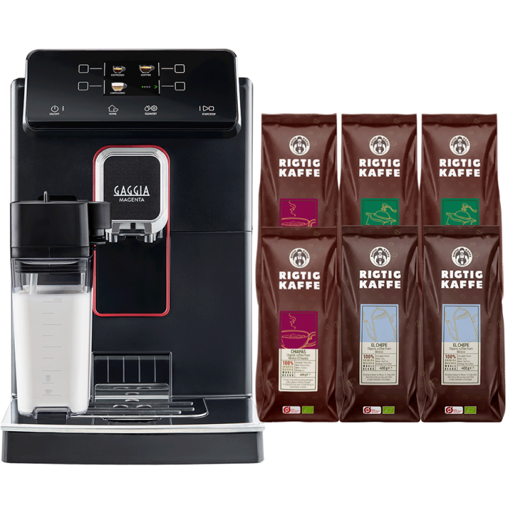 Gaggia Magenta Prestige Espressomaskine Inkl. 6x400g Rigtig Kaffe Organic