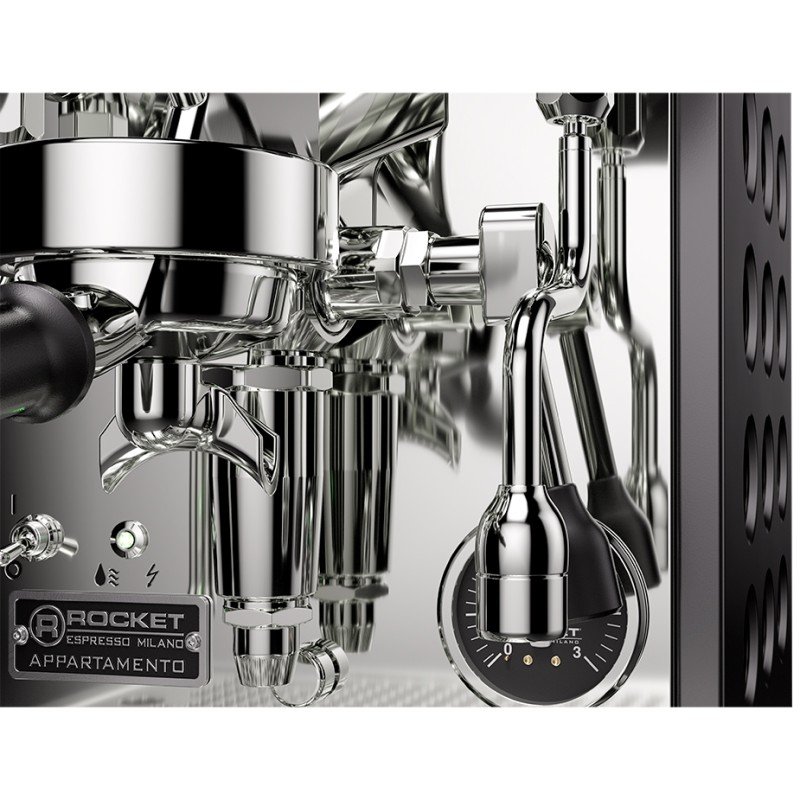 Rocket Appartamento TCA Sort/Kobber Espressomaskine Inkl. Eureka Mignon Zero 65 Speedy Mat Sort Espressokværn