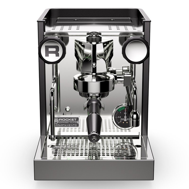 Rocket Appartamento TCA Sort/Kobber Espressomaskine Inkl. Eureka Mignon Zero 65 Speedy Mat Sort Espressokværn