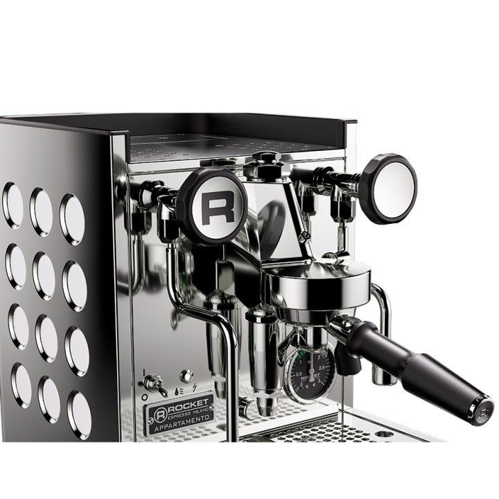 Rocket Appartamento TCA Stål/hvid Espressomaskine Inkl. Eureka Mignon Zero 65 Speedy Hvid Espressokværn