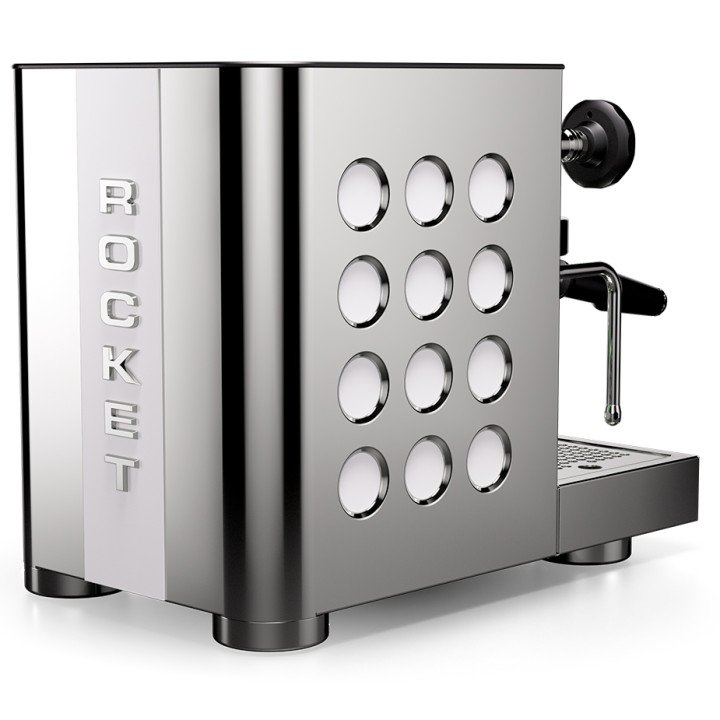 Rocket Appartamento TCA Stål/hvid Espressomaskine Inkl. Eureka Mignon Zero 65 Speedy Hvid Espressokværn