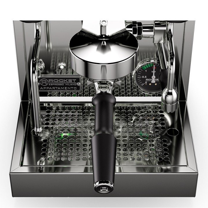 Rocket Appartamento TCA Stål/hvid Espressomaskine Inkl. Eureka Mignon Zero 65 Speedy Hvid Espressokværn