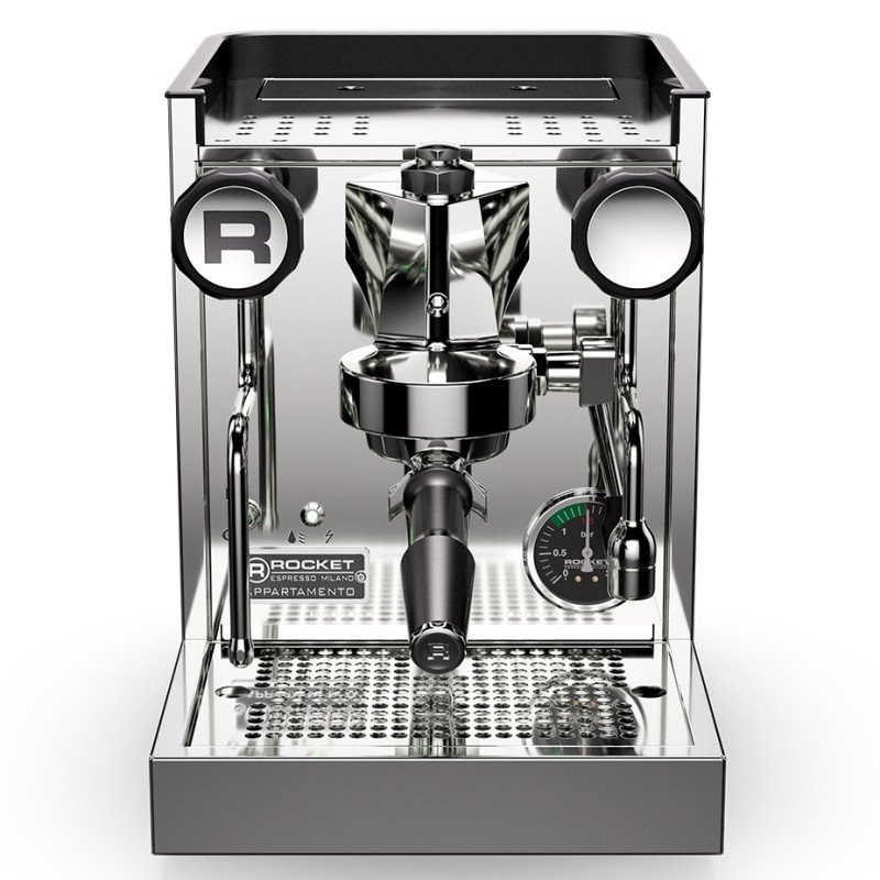 Rocket Appartamento TCA Stål/hvid Espressomaskine Inkl. Eureka Mignon Zero 65 Speedy Hvid Espressokværn
