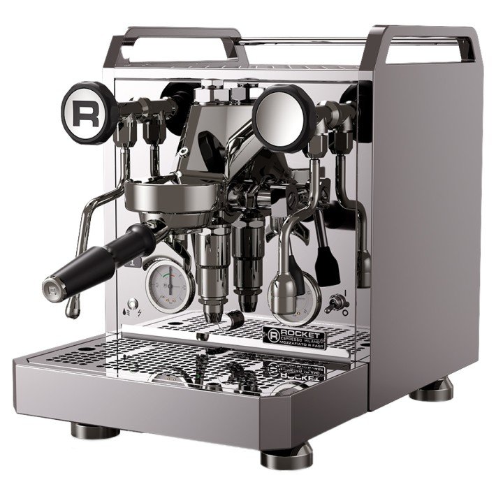Rocket Mozzafiato Fast R Stål Espressomaskine Inkl. Eureka Atom W 65 Casa Mat Sort Espressokværn