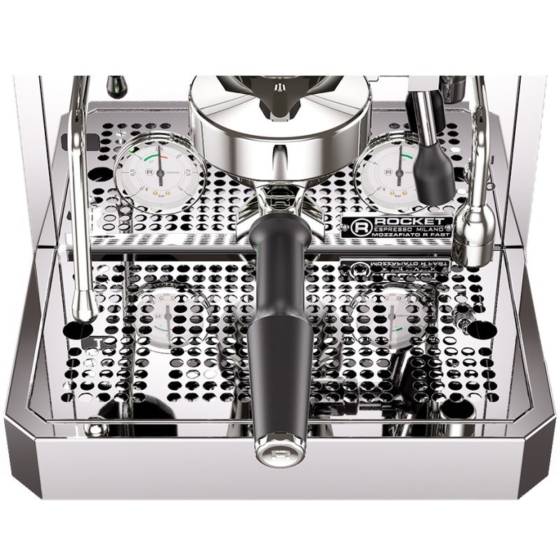 Rocket Mozzafiato Fast R Stål Espressomaskine Inkl. Eureka Atom W 65 Casa Mat Sort Espressokværn
