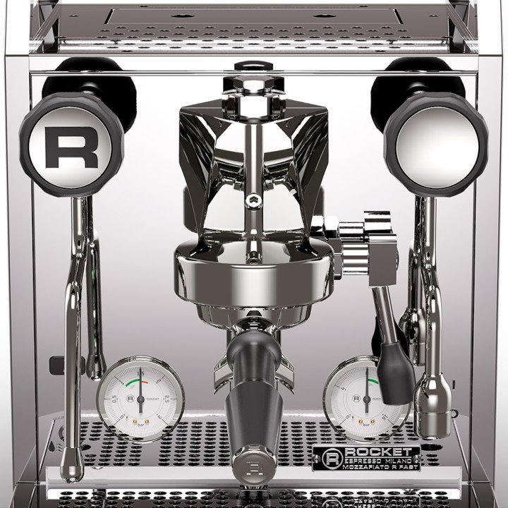 Rocket Mozzafiato Fast R Stål Espressomaskine Inkl. Eureka Atom W 65 Casa Mat Sort Espressokværn