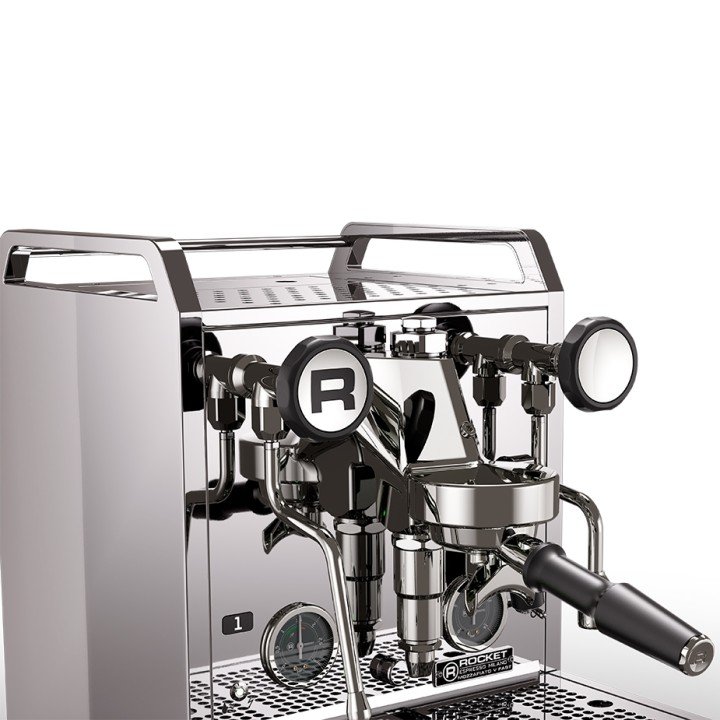 Rocket Mozzafiato Fast V Stål Espressomaskine Inkl. Eureka Atom W 65 Casa Mat Sort Espressokværn