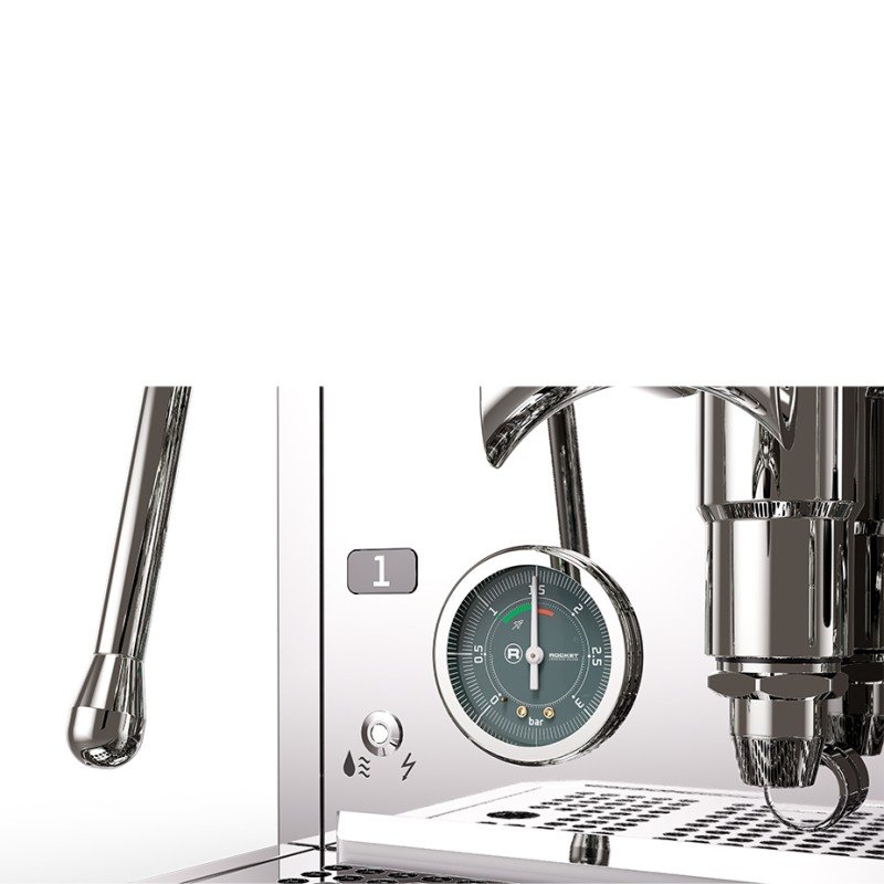 Rocket Mozzafiato Fast V Stål Espressomaskine Inkl. Eureka Atom W 65 Casa Mat Sort Espressokværn