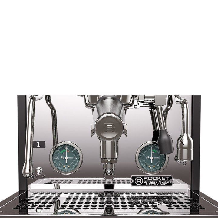 Rocket Giotto Fast V Sort Espressomaskine Inkl. Eureka Mignon Libra 65 Chrome/Mat Sort Espressokværn