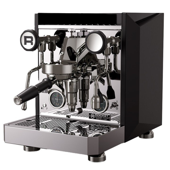 Rocket Giotto Fast V Sort Espressomaskine Inkl. Eureka Mignon Libra 65 Chrome/Mat Sort Espressokværn
