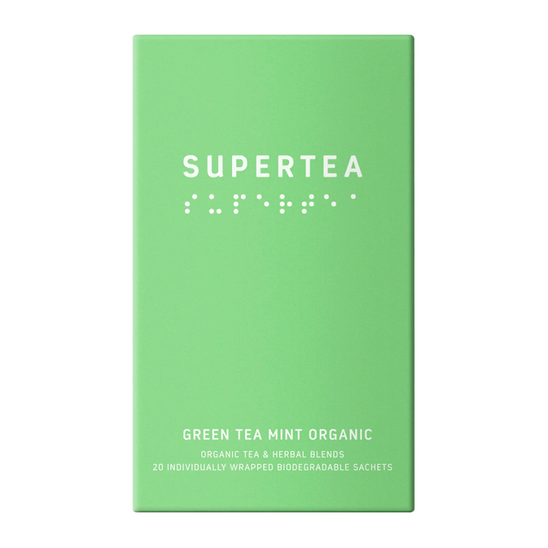 Supertea Green Tea Mint Økologisk Tebreve 20 stk