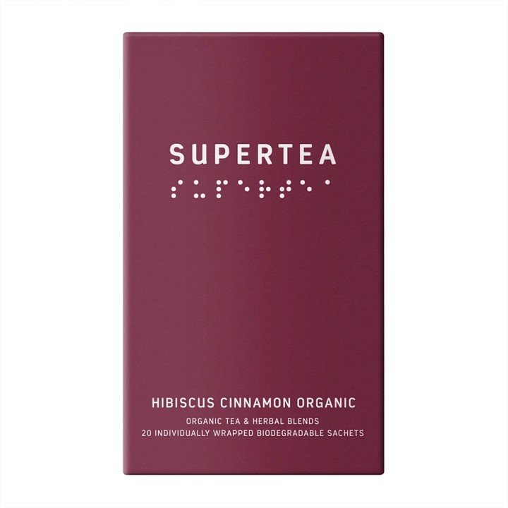 Supertea Hibiscus Cinnamon Økologisk Tebreve 20 stk