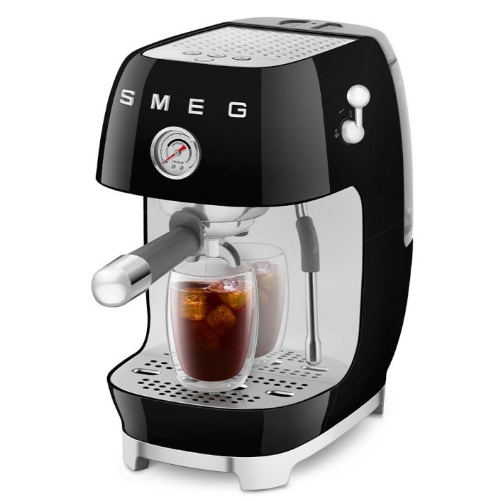Smeg ECF03BLEU Manuel Espressomaskine Sort