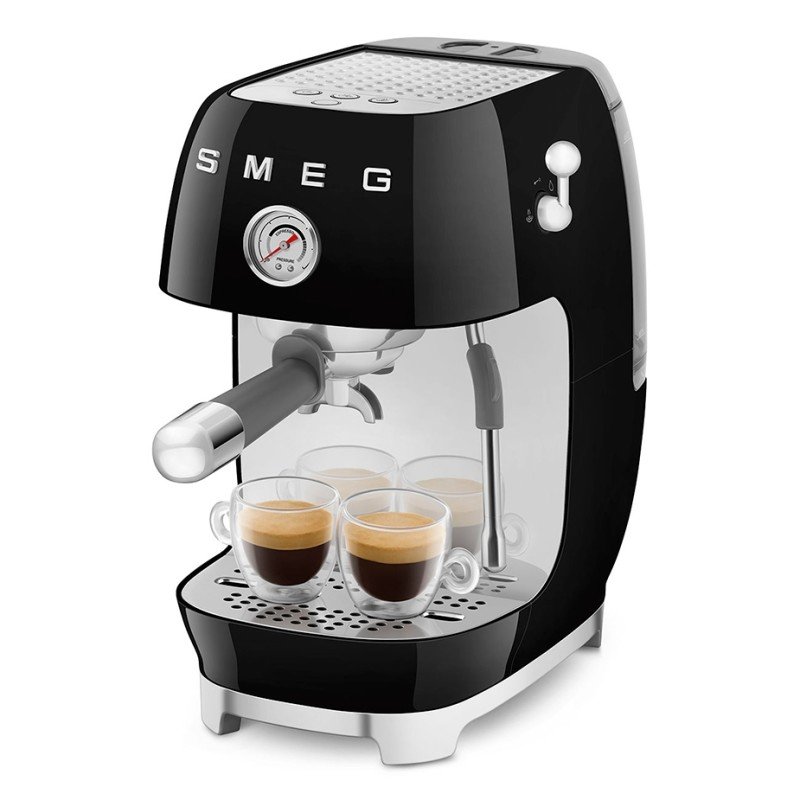 Smeg ECF03BLEU Manuel Espressomaskine Sort