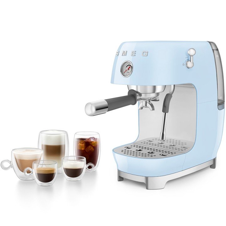 Smeg ECF03PBEU Manuel Espressomaskine Pastelblå