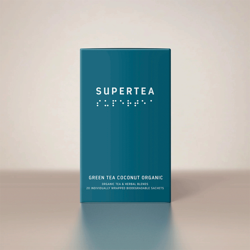 Supertea Green Tea Coconut Økologisk Tebreve 20 stk