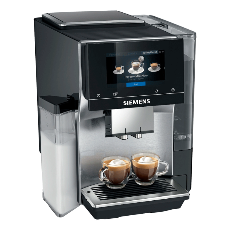 Siemens TQ713R03 EQ700 Inox Espressomaskine Inkl. Siemens Plejepakke & 3kg Rigtig Kaffe Hele Kaffebønner