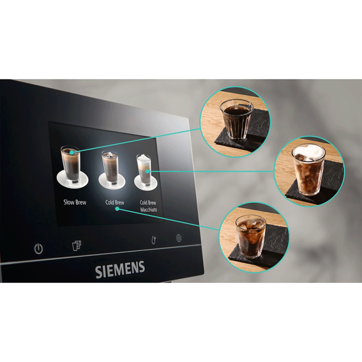Siemens TQ713R03 EQ700 Inox Espressomaskine Inkl. Siemens Plejepakke & 3kg Rigtig Kaffe Hele Kaffebønner